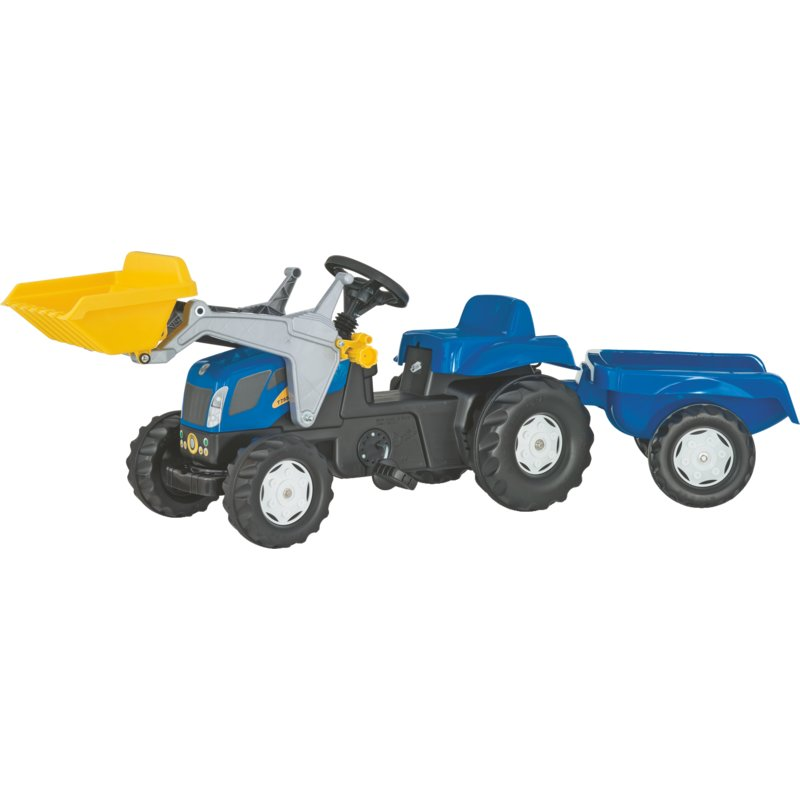 New Holland Trettraktor mit Anhänger und Frontlader