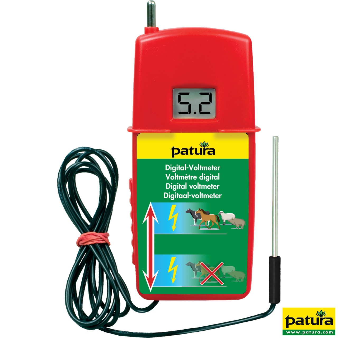 Patura Digital-Voltmeter mit Belastungswiderstand