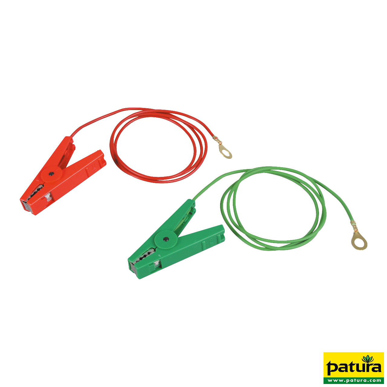 Patura Zaun- und Erdkabelset mit 2 Klemmen und 8mm Ringösen