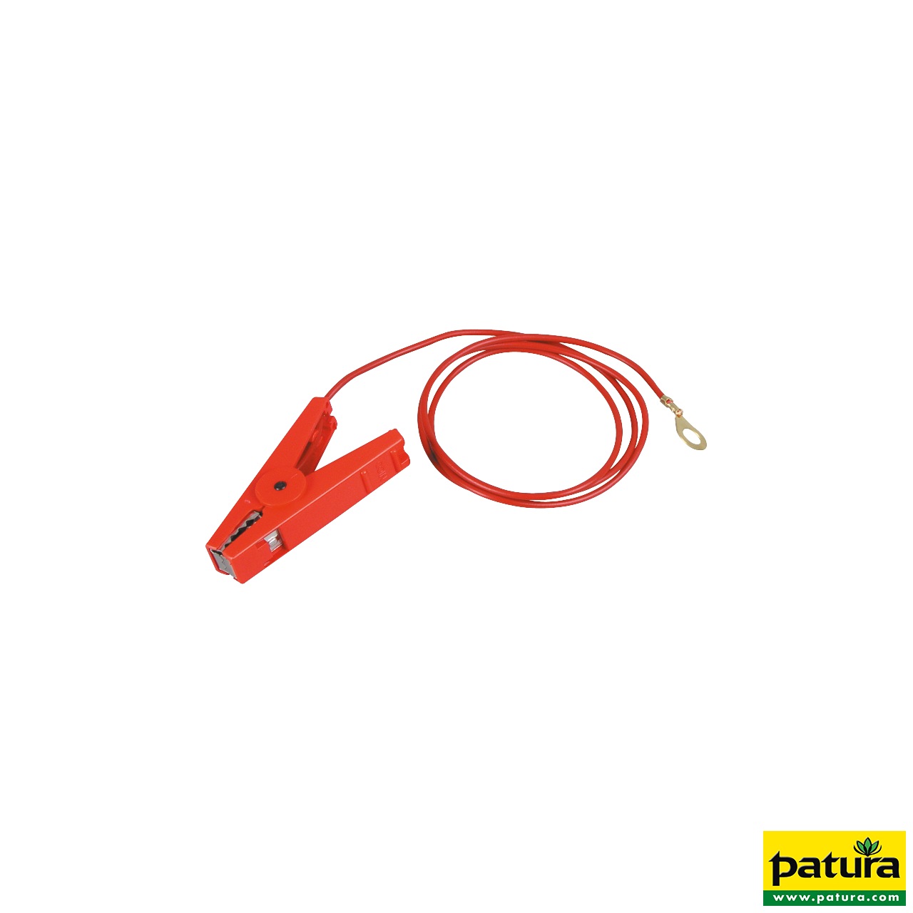 Patura Zaunanschlusskabel mit 8mm Ringöse, rot
