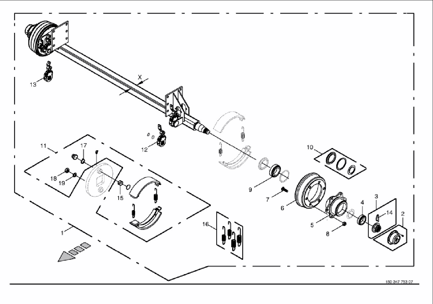 BREMSACHSE  BR-ACHSE 6/160/205/M18X1,5
